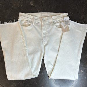 Mother Insider Crop Step Fray Jeans in 'Fairest Of Them All' - Size 31